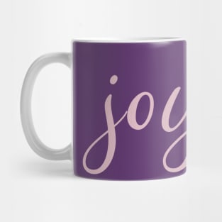 Joyful Pink Script Christmas Holiday Wish Mug